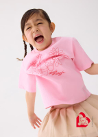 Love, Bonito | Wiggle Wiggle Kids' Oversized Graphic Tee in Strawberry Gelato