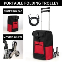 Portable folding trolley 2124B aluminum alloy grocery shopping cart Trolley stair climber Household handling trailer