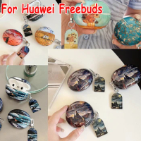 Van Gogh Retro Cover for Huawei Freebuds Pro 2 Case Creative Protective Cover for Freebuds 4i 5i Case for Freebuds 5 Funda Box