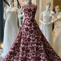 kain tulle 3d aplikasi/tulle aplikasi pita