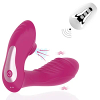 Wireless Remote Control Vagina Sucking Vibrators Clit Stimulator 10 Speed Female Masturbation Vibrating Sucker Silicone Dildo
