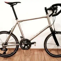 Small wheel titanium road bike frame personnel customized