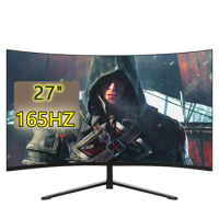 GYFOMA 27 inch Curved Monitors 144hz Gamer LCD Monitor PC HD 1080p Monitors for Desktop HDMI Compatible Monitor 165hz Displays