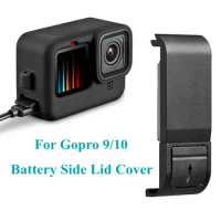 Portable Flip Battery Cover for GoPro Hero 9 10 Black Removable Battery Lid Door Type-C Charging Port Side Case