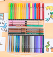 繪畫水彩 水彩筆套裝小學生36色水彩筆可水洗寶寶畫畫筆安全無毒涂鴉
