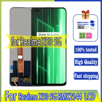 100% Tested 6.57" For Oppo Realme X50 X50m 5G LCD RMX2144 Display With Frame Touch Digitizer Screen Panel Replacement Assembly