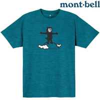 Mont-Bell Wickron 中性款 排汗衣/圓領短袖 1114723 SUMMIT BEAR BGN 藍綠