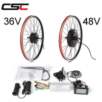 CSC 36V 250W 350W 500W E-bike Conversion Kit 48V 1000W 1500W hub Motor Bike Wheel for 20 24 26 27.5 28 29 700C electric bicycle