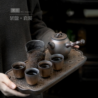 尚巖復古窯變茶具套裝家用仿古茶壺茶杯帶茶盤整套客廳泡茶小套組
