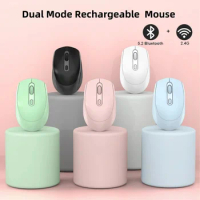 Wireless Mouse Bluetooth Mouse Rechargeable Computer Mouse Silent USB Ergonomic Mause Bluetooth 5.2 Mice Dual Mode For PC Laptop