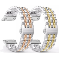 26mm 22mm Metal Strap For Garmin Fenix 7 7X 6 6X Pro 5 5X Plus Fenix 3 HR stainless steel Watch Band Forerunner 935 945 Bracelet