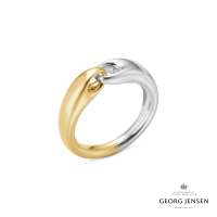 【Georg Jensen 官方旗艦店】REFLECT 戒指 小號(純銀 18K黃金 戒指)