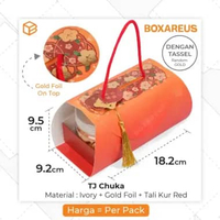 Hampers Imlek CNY Packaging Box Toples Jar Kue Kering | TJ CHUKA Dengan Tassel