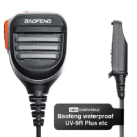 Baofeng-UV-9R PLUS Waterproof Intercom, Handheld Microphone, Speaker, UV-9R PRO, BF-UV9R Plus