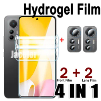4in1 Hydrogel Film For Xiaomi 12 Lite Mi 10 10T 11 Lite 5G NE Lens Protective Glass For Xiaomi12Lite Mi11Lite Screen Protector