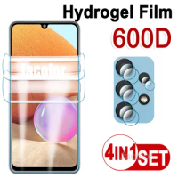 4IN1 Front Hydrogel Film For Samsung Galaxy A52 A32 A22 4G A52S A02S 5G Back Camera Lens Glass Samsun A 52s 32 22 Water Gel 600D