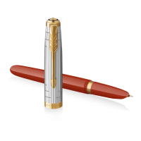 【PARKER】派克 51型 雅致系列 狂放紅金夾 鋼筆(F尖 法國製造)