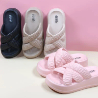 Sandal Wanita Karet EVA Selop Wedges Kepang Irsoe EVA Rubber Sandal Jelly Sandal Strap Wedges Sendal