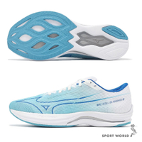 Mizuno 美津濃 慢跑鞋 男鞋 Wave Rebellion Sonic 2 藍白【運動世界】J1GC243051