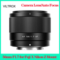 VILTROX 56mm F1.7 Camera Lens Auto Focus Portrait APS-C for Fuji X Nikon Z Mount Camera for X-T4 T200 X-H2S X-T30ii X-Pro3 Z30