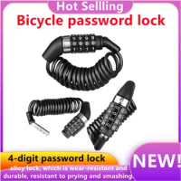 Password Safety Lock Portable Helmet Lock Durable Steel Wire Lock Mountain Bike Backpack Lock Anti-theft Bike Lock