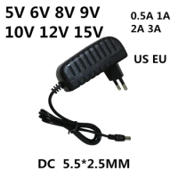AC 110-240V to DC 5V 6V 8V 9V 10V 12V 15V 0.5A 1A 2A 3A Universal Power Adapter Power Supply Charger Eu Us for LED light strips