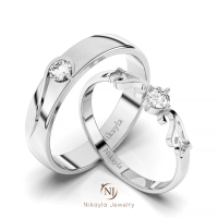 Nikayla Jewelry - Cincin Perak Murni Silver 950 - Couple Rings