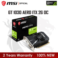 MSI GeForce GT 1030 AERO ITX 2GD4 OCV1 2GB GDDR4 Heat Sink Graphics Card 64-bit HDCP HDMI-Compatibl Video Cards GAMING Desktop