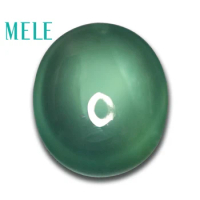 MELE natural green prehnite for jewelry making,big oval main designer loose gemstone 39.5ct 20X23mm with top quality