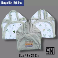 isi 1Lusin/6pc Popok Bayi Seri Abu seri coklat seri hijau seri navy SNI Popok Kain Tali Katun POK01