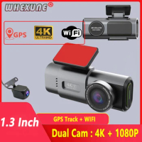 2160P Dash Cam Dual Lens Ultra HD Real 4K Car DVR Camera WIFI GPS Rear View Night Vision WDR Video Recorder Vehicle Black Box