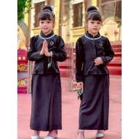 Thai Children's Clothing, Chitrinda Thai Clothing, Black, Beautiful, Very Neat and Polite.