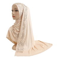 Khăn voan cotton mercerized, cotton dập vàng, khăn voan đá rhinestone, khăn choàng Malay, khăn choàn
