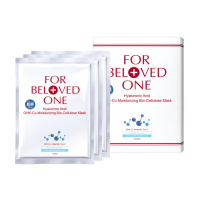 【For Beloved One 寵愛之名】三分子玻尿酸藍銅保濕生物纖維面膜 3片/盒(保濕面膜/分層補水/醫美修護)