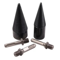 Conical 32mm/42mm Wood Splitter Cone Hand Firewood Drill Machine Cleave Punch Split Fire 1pcs Woodworking Driver Tools