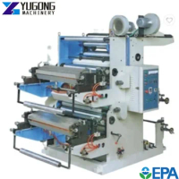 YG China Flexo Printing Roll to Sheet Machine 2 Colors Flexo Printing Machine Paper Cup Flexographic Printer Flexo Sticker Label