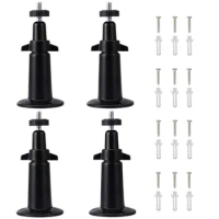 (Black 4 Pack) Metal Outdoor Wall Mount for Arlo Pro 2, Arlo Pro, Arlo Security Camera, 360 Degree Adjustable Ceiling Mount