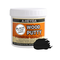 Black Wood Filler Putty Repair Kit - 17.63 Ounce Paintable Sandable Restore Wood Cracks and Holes on