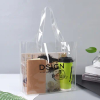 200pcs/Lot Transparent High Quality Luxury Simple New Style PVC Bags Design for Clothing Gift Make U