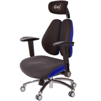 【GXG 吉加吉】雙軸枕 DUO KING 記憶棉工學椅 鋁腳/摺疊滑面扶手(TW-3608 LUA1J)