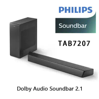 飛利浦 PHILIPS TAB7207 Soundbar 5.1.2聲道杜比環繞家庭無線劇院音響聲霸喇叭配備無線重低音喇叭2件式 公司貨