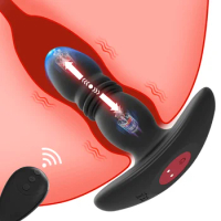 Telescopic Anal Vibrator Remote Control Prostate Massage Butt Plug Prostate Massager Stimulator Dildos Sex Toys for Men Women