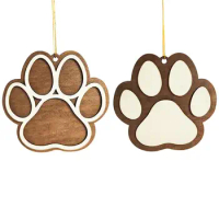 cat paw pendant Christmas Tree Paw Ornaments Christmas Atmospheric Wooden Cat Claw Pendant Home Christmas Tree Crafts