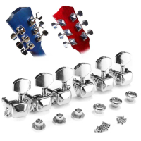 Metal Semi-closed Tuning Pegs Metal Semi-Closed Guitar String Button Tuner Guitar Knob Machine C7N7