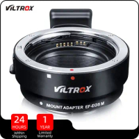 VILTROX EF-EOS M Lens Adapter Ring for Canon EF EF-S Lenses to Canon EOS-M EF-M Mount Cameras M2 M3 M5 M6 II M10 M50 Auto Focus