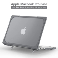 For MacBook Pro 14 Case 2023 M1 Funda Capa Touch ID Cover For Macbook Pro 14 Case A2442 Stand Cover Hard Ultra Thin Laptop Case