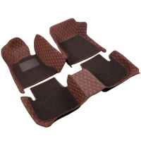 Right Hand Drive Double Layer Custom Car Floor Mat for Volkswagen Golf Jetta Ameo Auto Carpet Accessories Syling Interior Parts