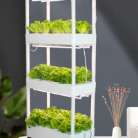 NFT Hydroponic Growing Systems with Light 3 Layers 42 Holes Home Use Vegetable Planter Kits