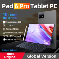 2024 Original Global Version Tablets Android 13 Pad 6 Pro Snapdragon 888 Tablet PC 16GB+1TB And 5G Dual SIM Card HD 4K Mi Tab