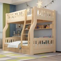 【HA Baby】兒童雙層床 爬梯款-135床型 原木裸床版(上下鋪、床架、成長床 、雙層床、兒童床架、台灣製)
